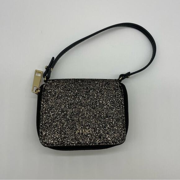 Aldo Small Gold Glitter Wallet - Picture 1 of 8